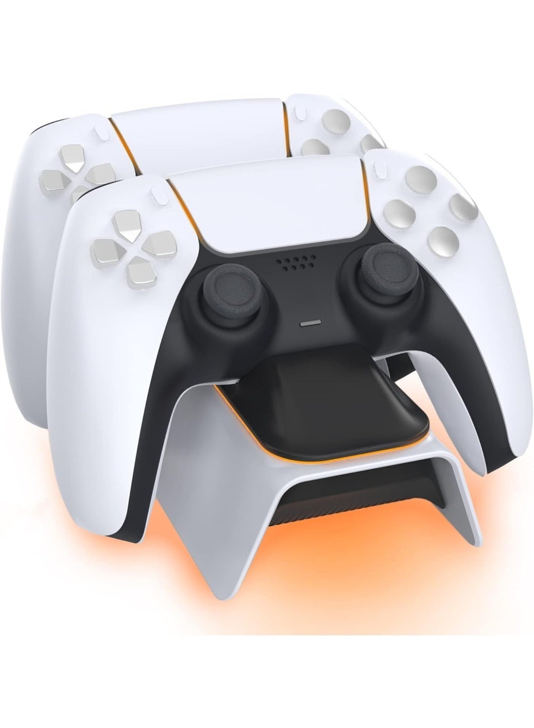 HOMIVA PS5 Controller Charging Station – Dual Fast Charging Dock for PlayStation 5 DualSense Controllers with LED Charging Indicator, High-Speed AC Powered Charger Stand for Sony PS5 Controllers (White)